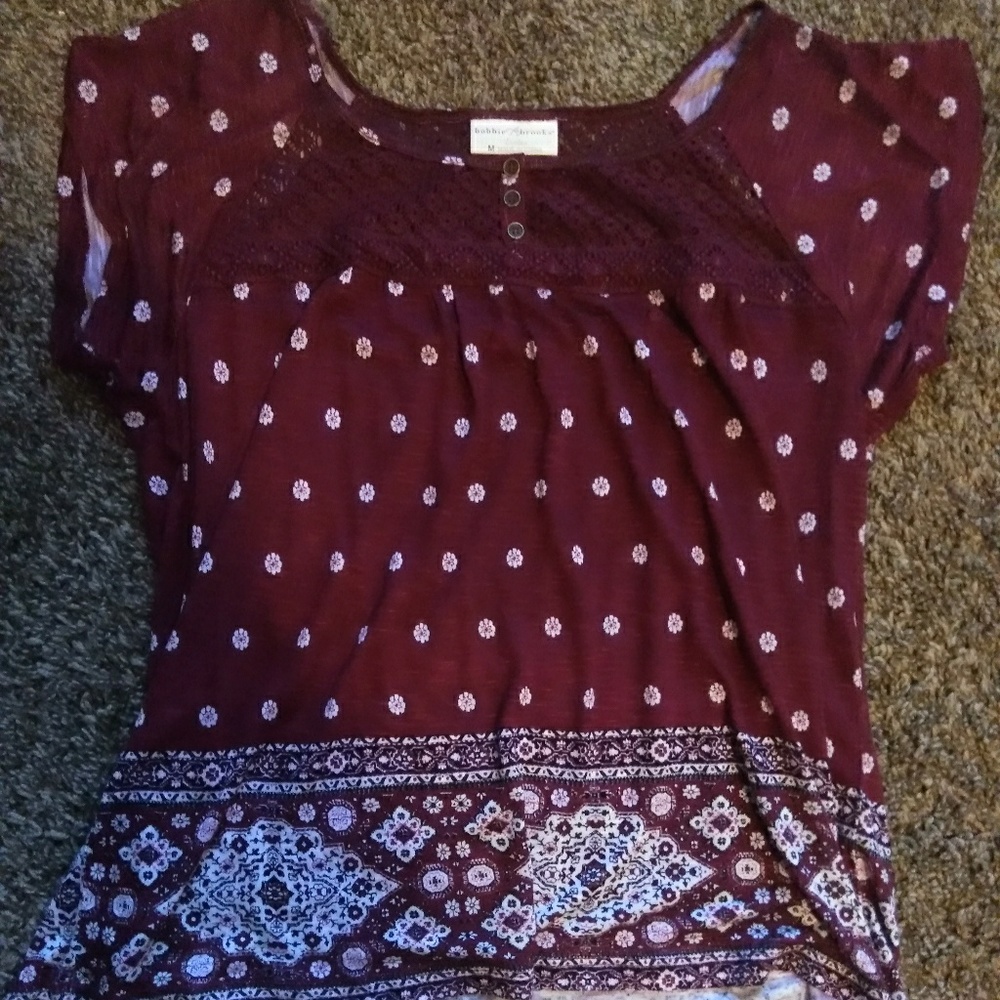 Dark red shirt